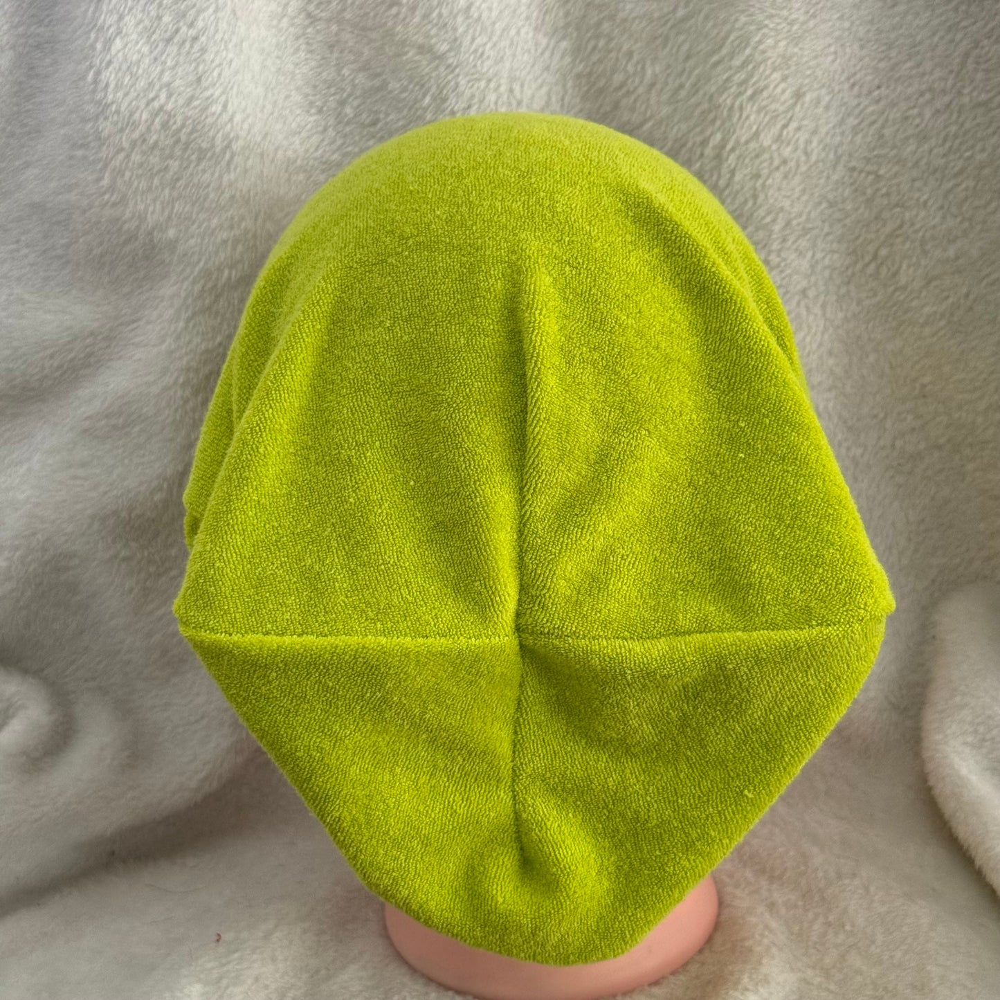 Electric Green Slouch Beanie – Upcycled Everyday Hat