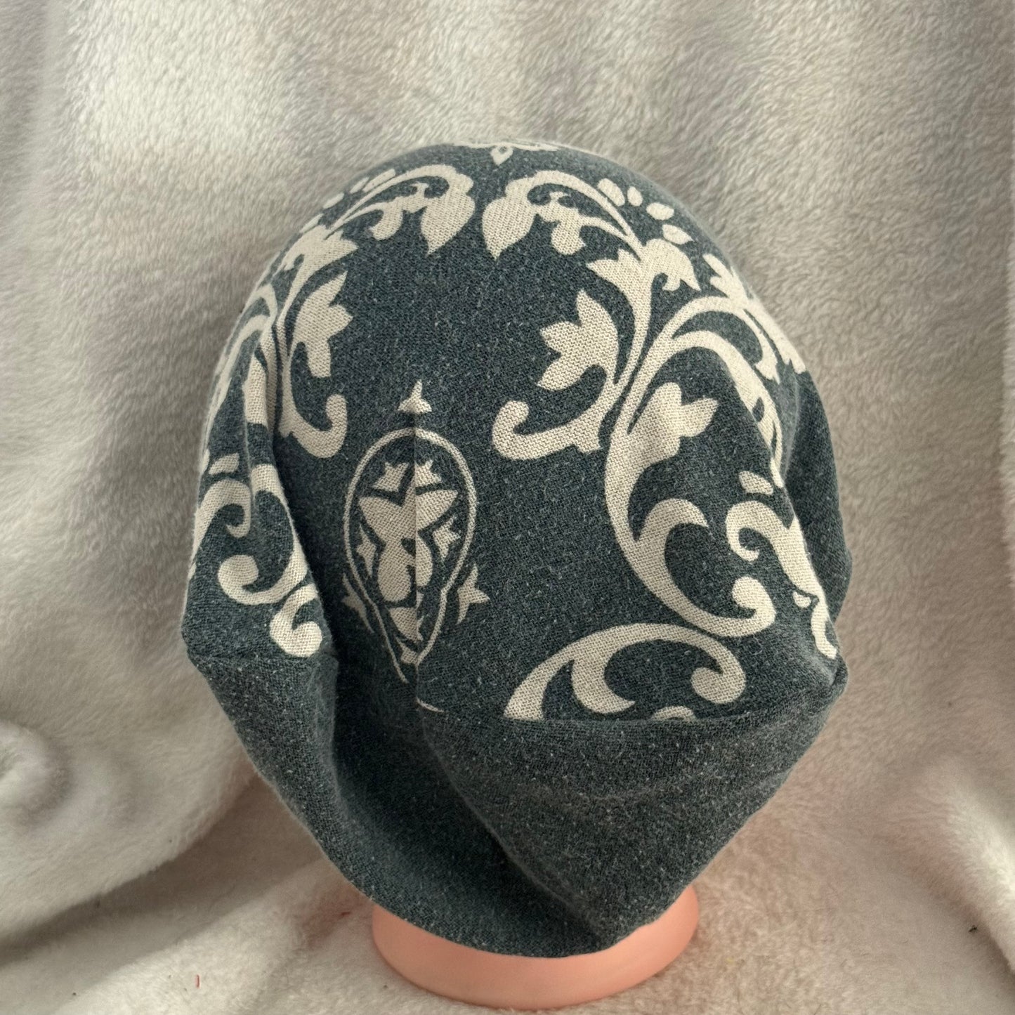 Gothic Ghost Slouch Beanie – Upcycled Everyday Hat