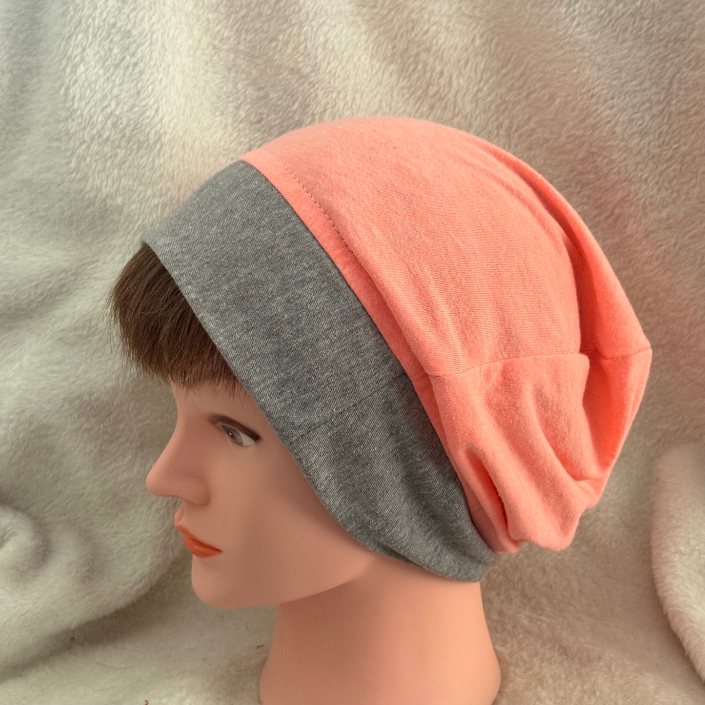 Reverse Neon Slouch Beanie – Upcycled Everyday Hat