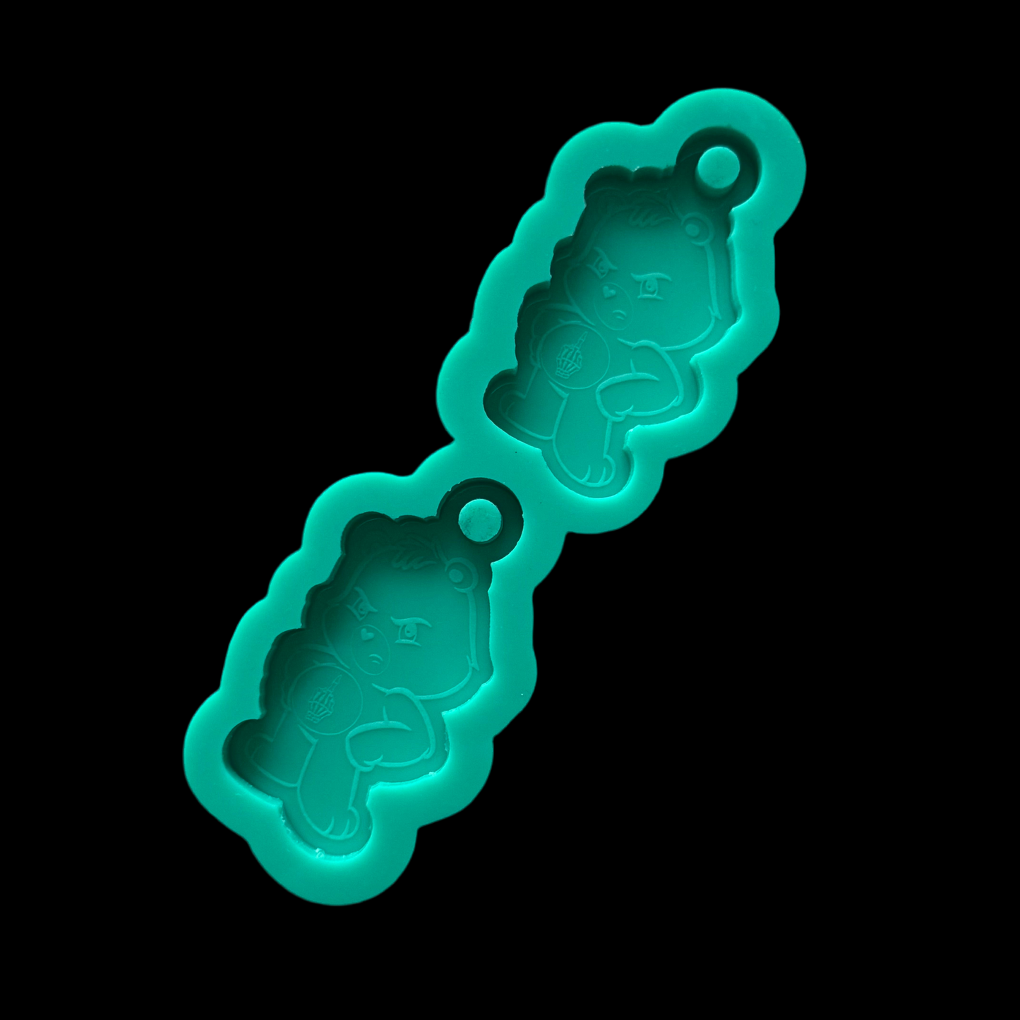 Fuck Off Bear Keychain Mold