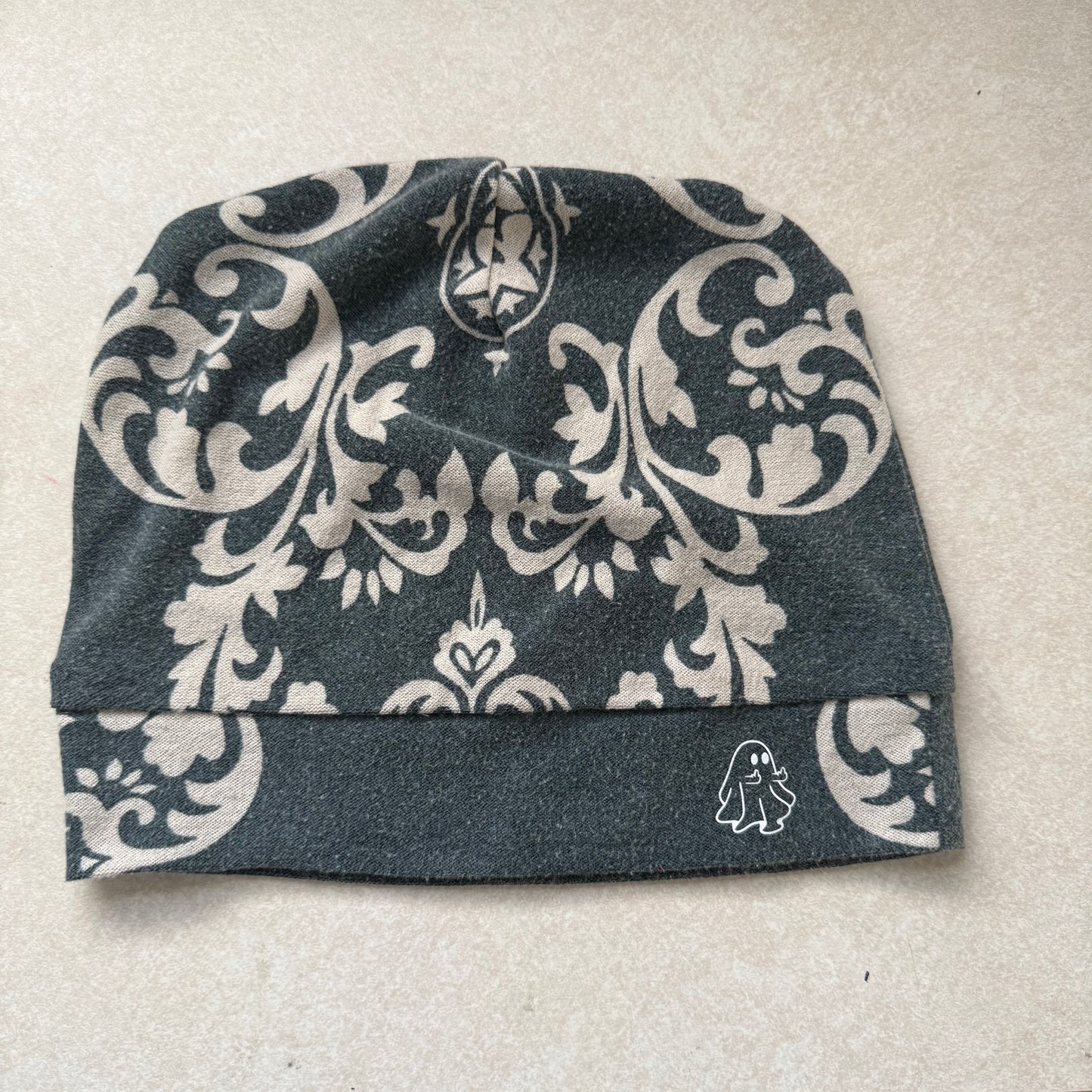 Gothic Ghost Slouch Beanie – Upcycled Everyday Hat