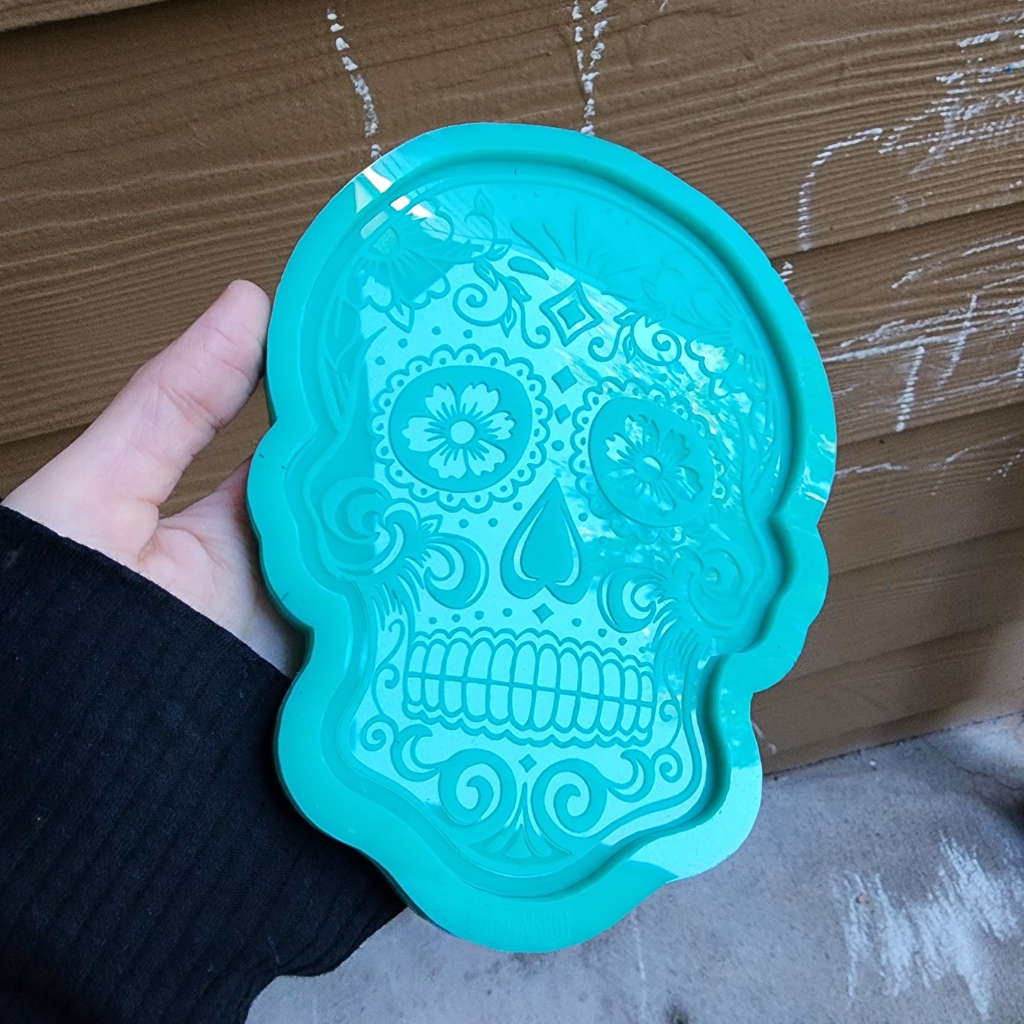 Sugar Skull Flat Mold - Premium from KCRESINSHOP - Just $30.00! Shop now at KCRESINSHOP