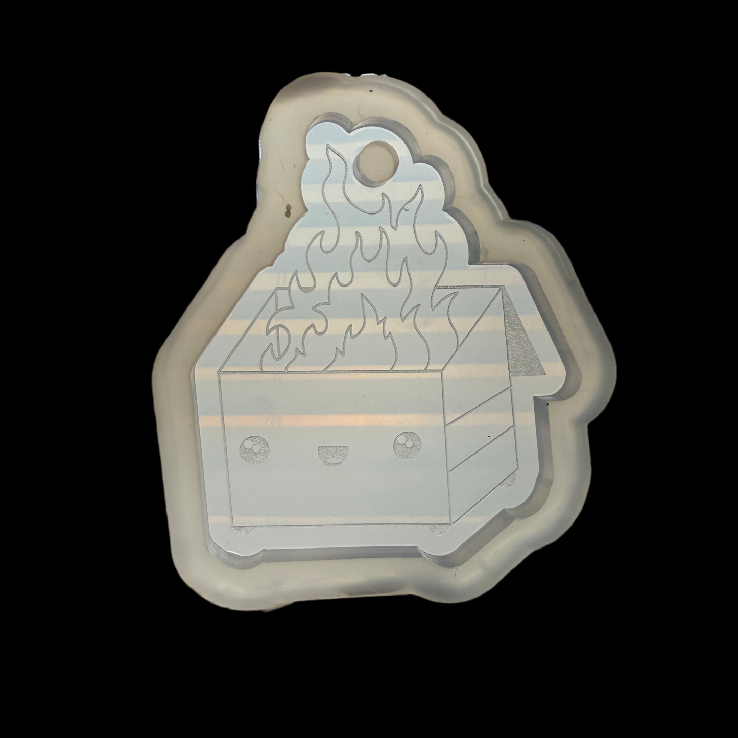 Dumpster Fire Keychain Mold