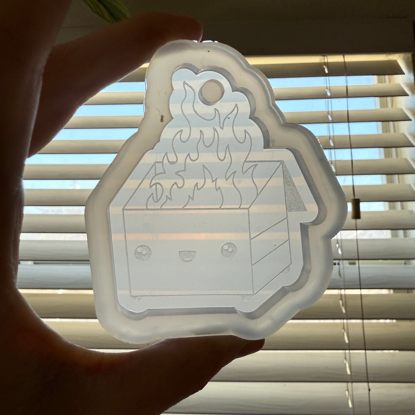 Dumpster Fire Keychain Mold