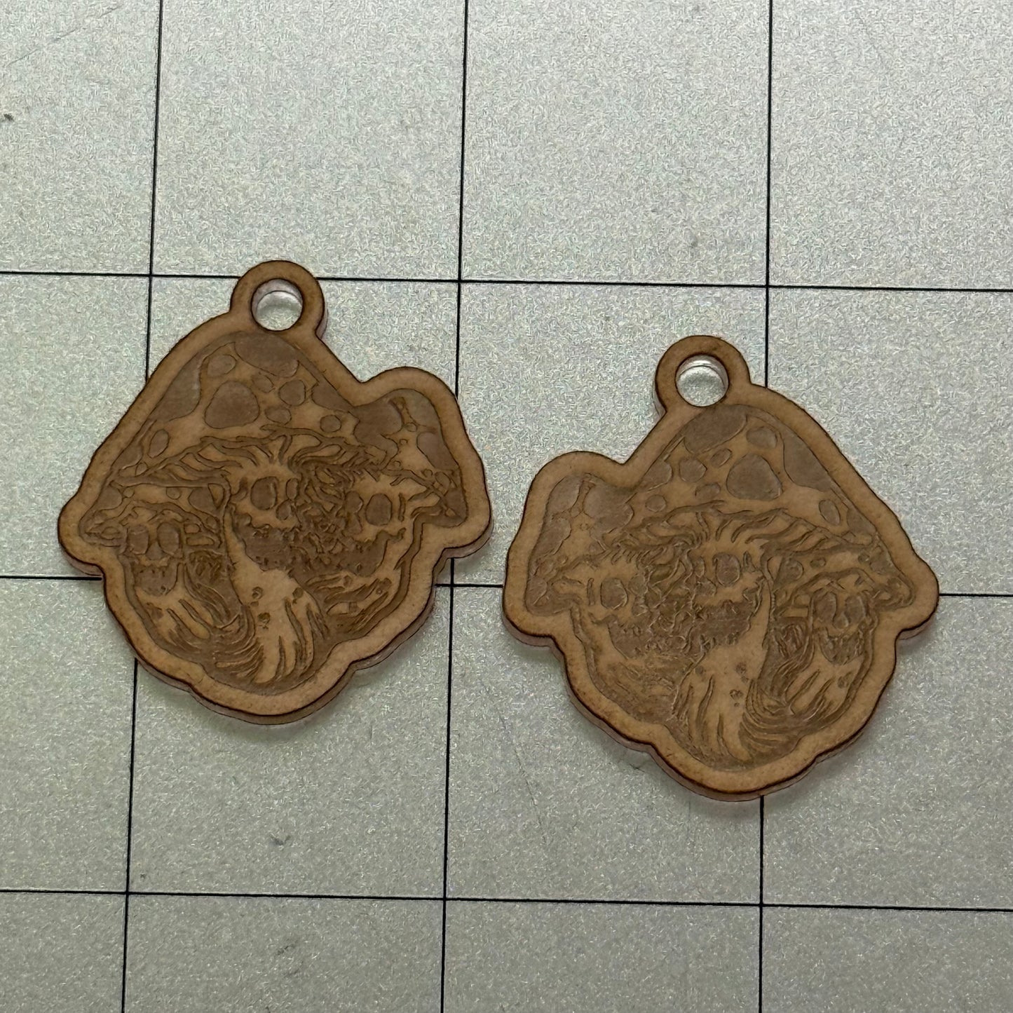 Crazed Mushroom Earrings Acrylic Blanks for Mold Making