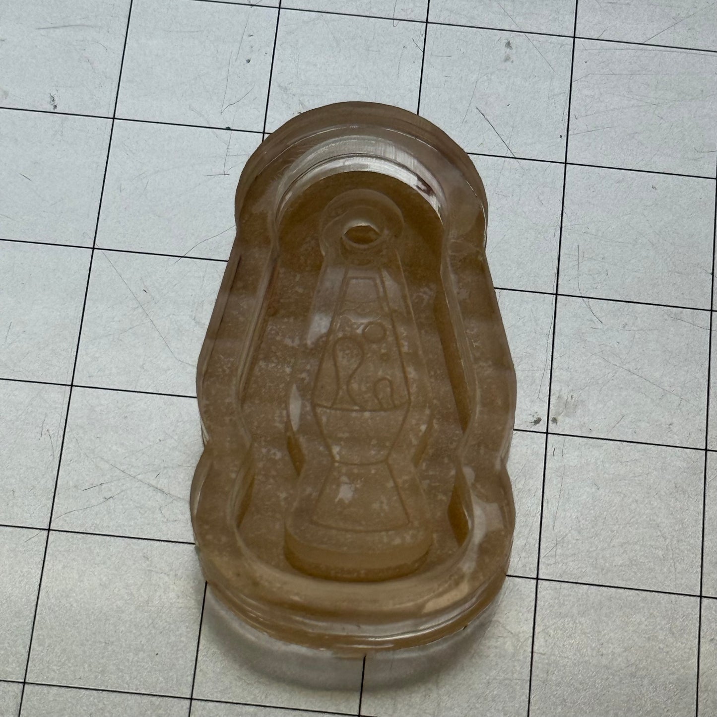 Used Lava Lamp Acrylic Blank for Mold Making with Attached Housing