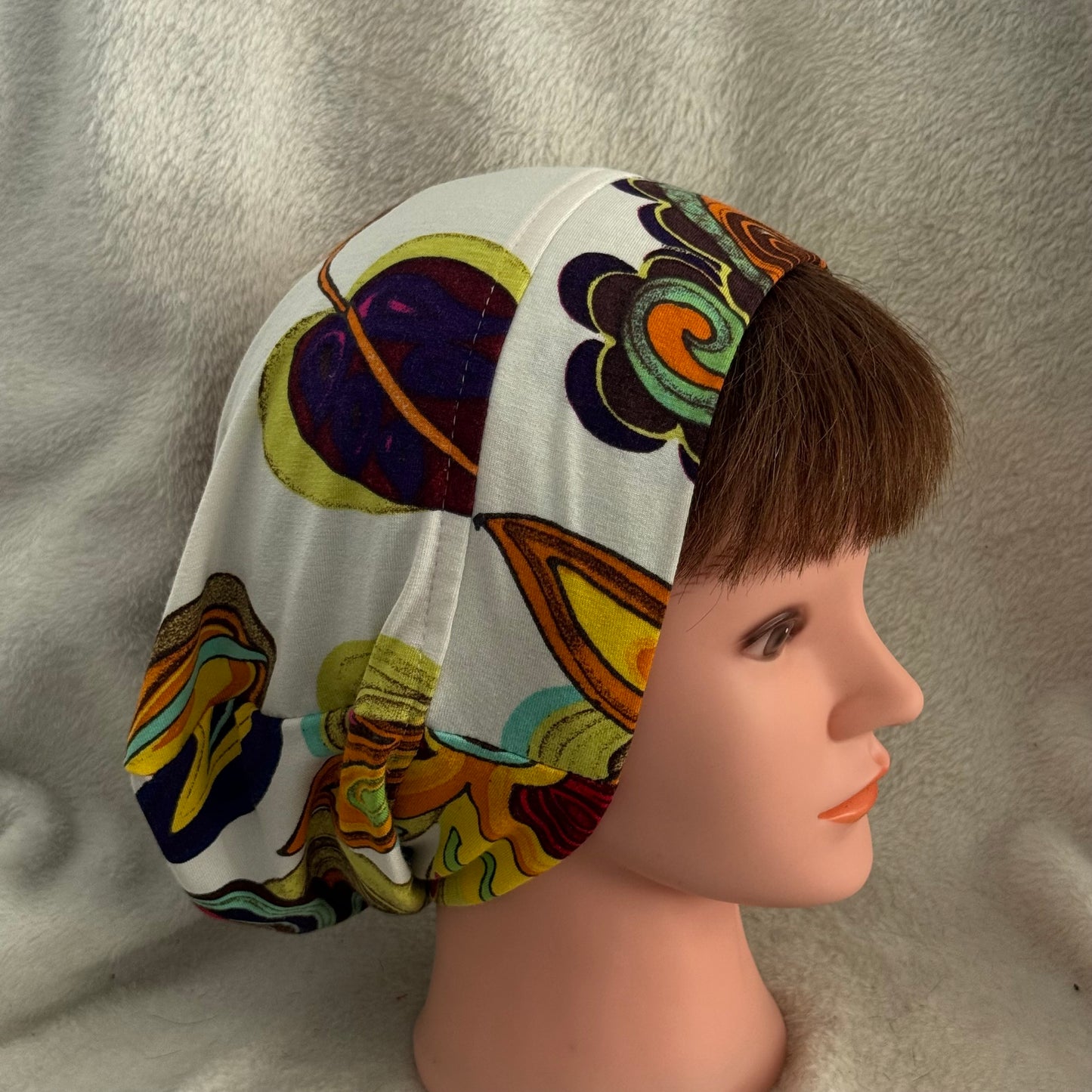 Retro Bloom Slouch Beanie – Upcycled Everyday Hat
