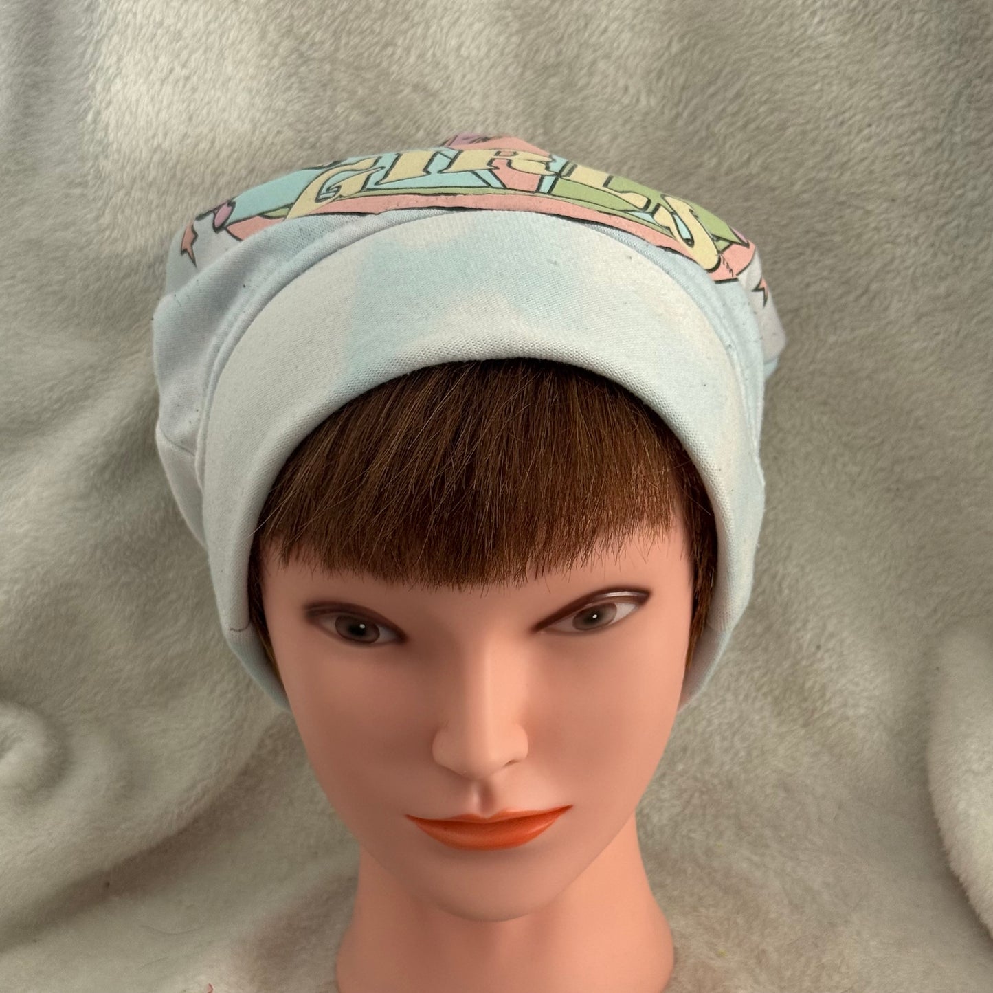 Pastel Hero Trio Slouch Beanie – Upcycled Everyday Hat