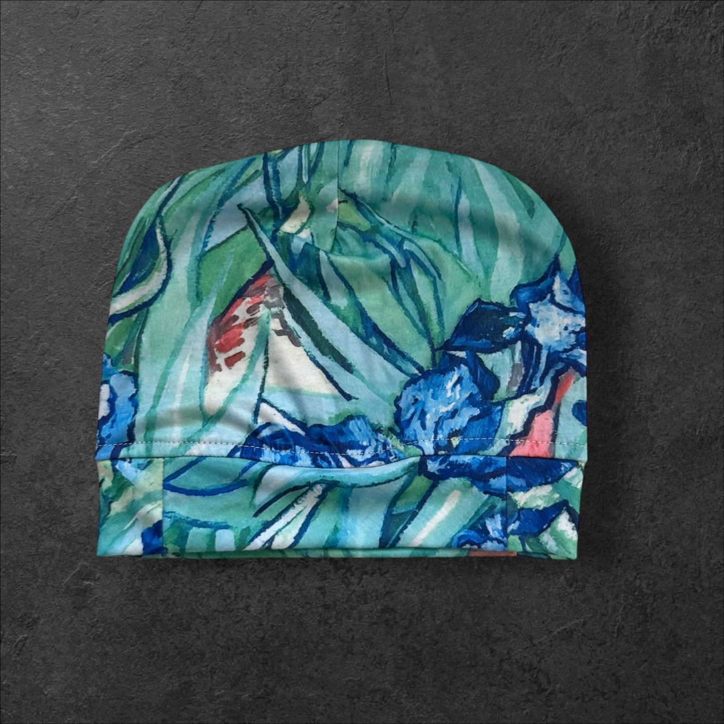 Iris Garden Slouch Beanie – Upcycled Everyday Hat