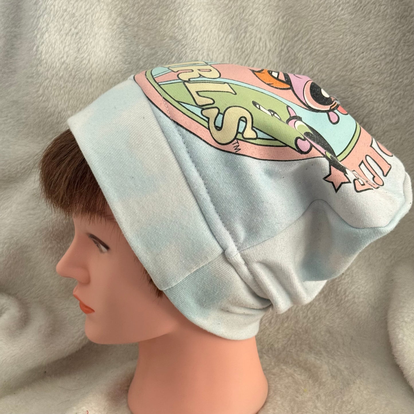Pastel Hero Trio Slouch Beanie – Upcycled Everyday Hat