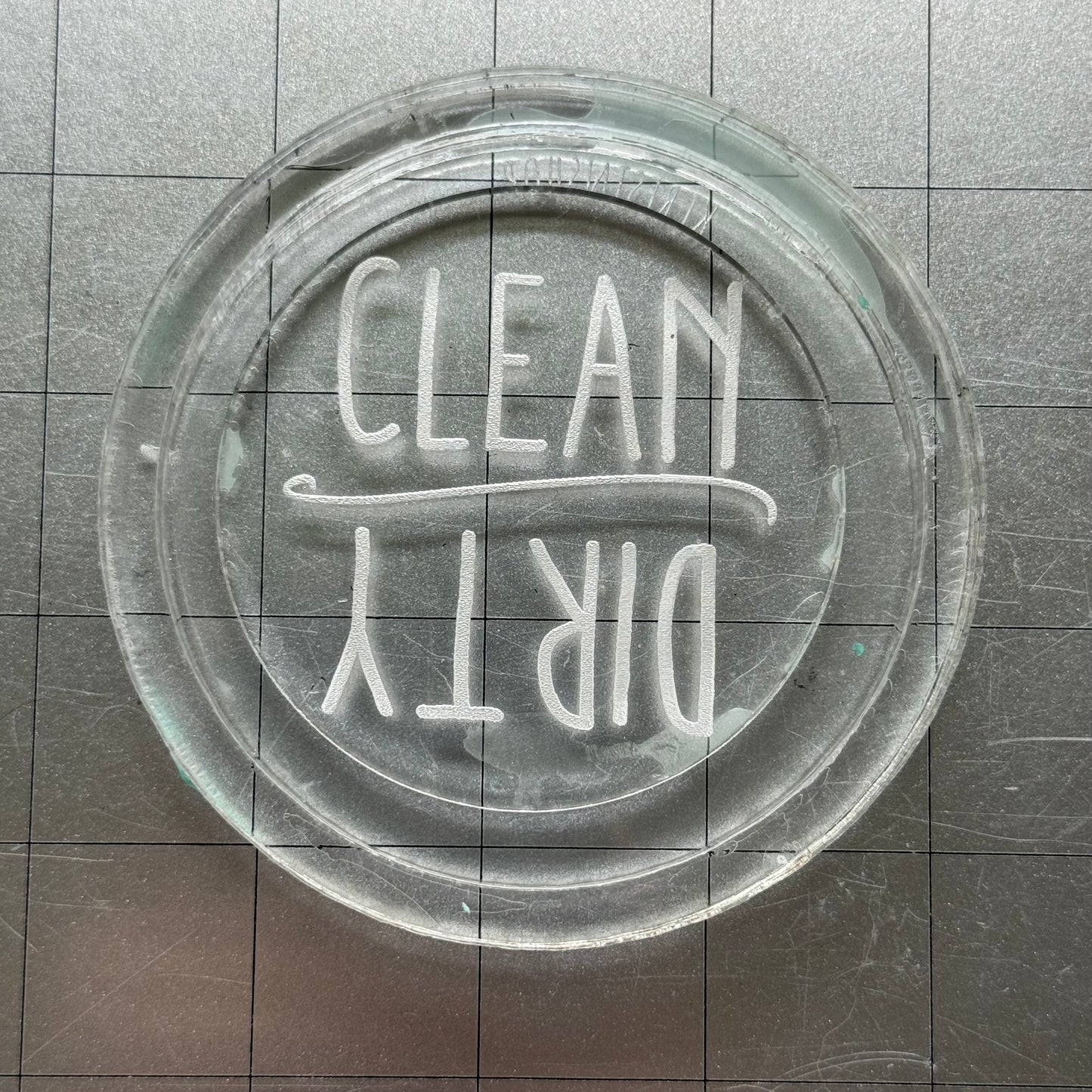 Used Dishwasher Magnet Acrylic Blank for Mold Making