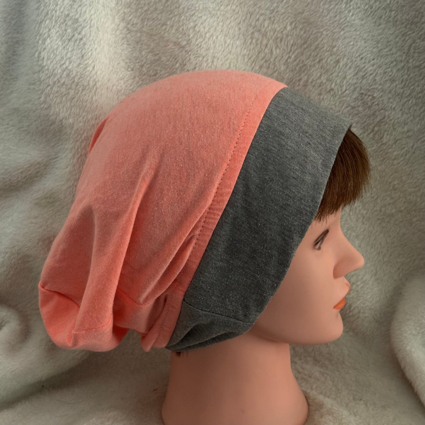 Reverse Neon Slouch Beanie – Upcycled Everyday Hat