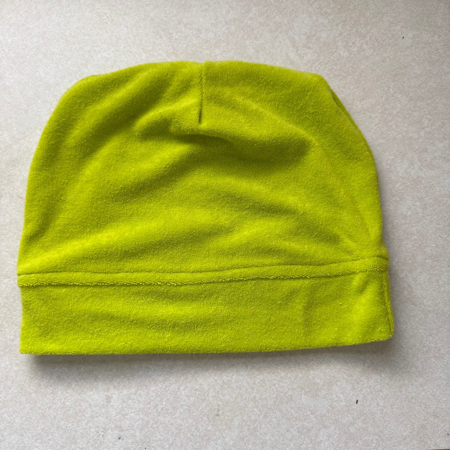 Electric Green Slouch Beanie – Upcycled Everyday Hat