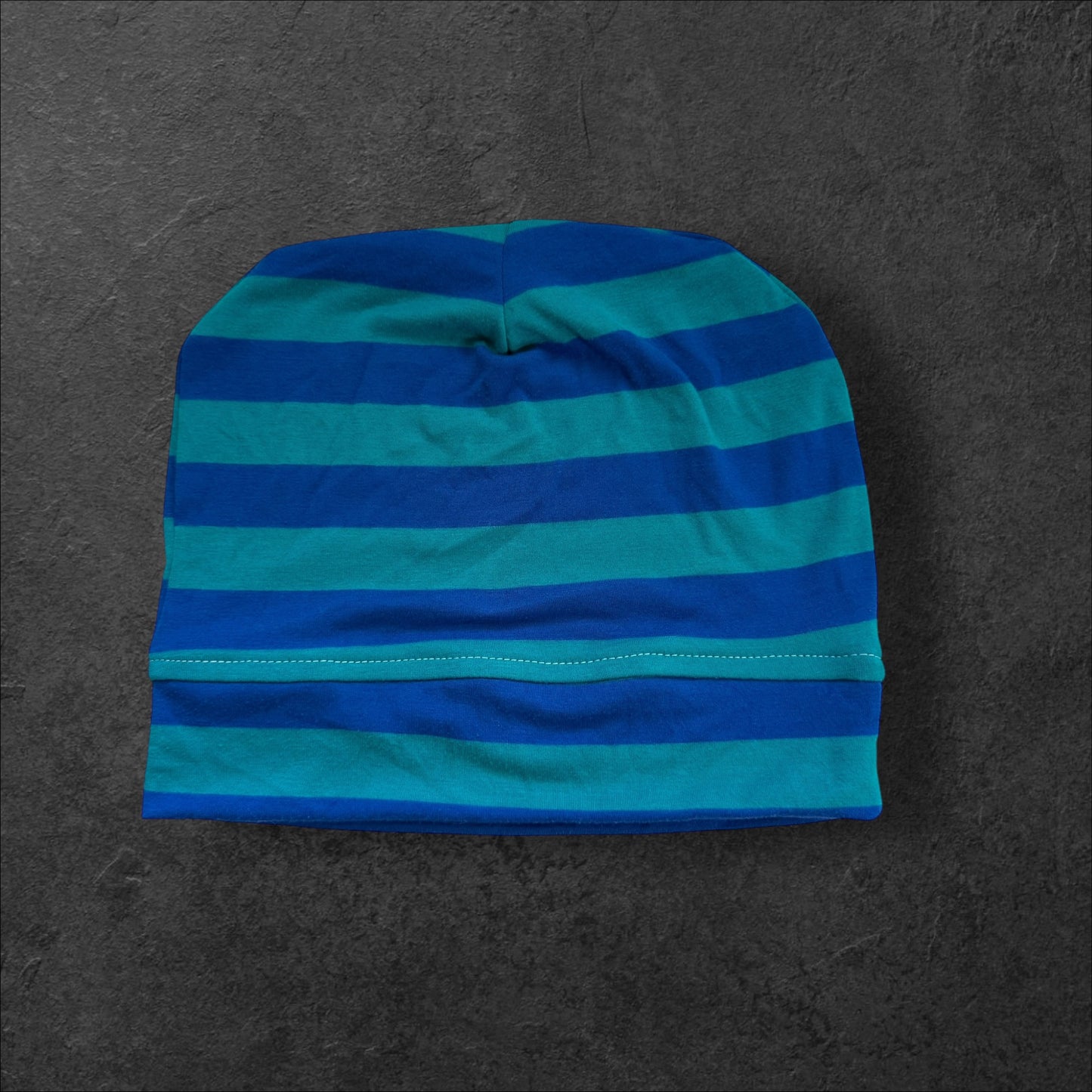 Ocean Stripe Slouch Beanie – Upcycled Everyday Hat