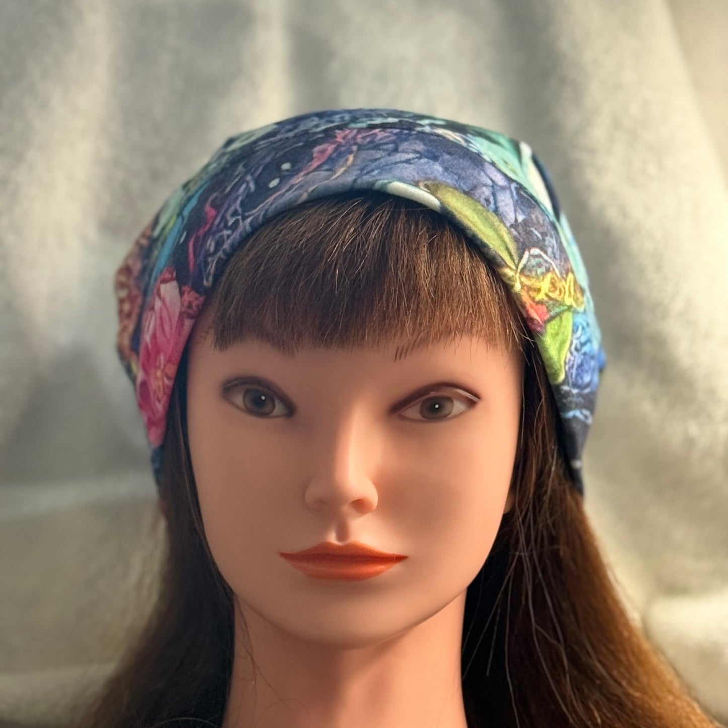 Midnight Garden Slouch Beanie – Upcycled Everyday Hat