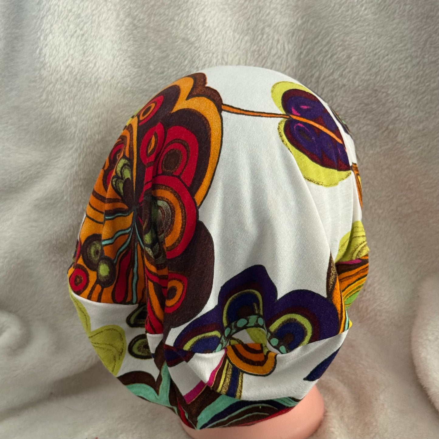 Retro Bloom Slouch Beanie – Upcycled Everyday Hat