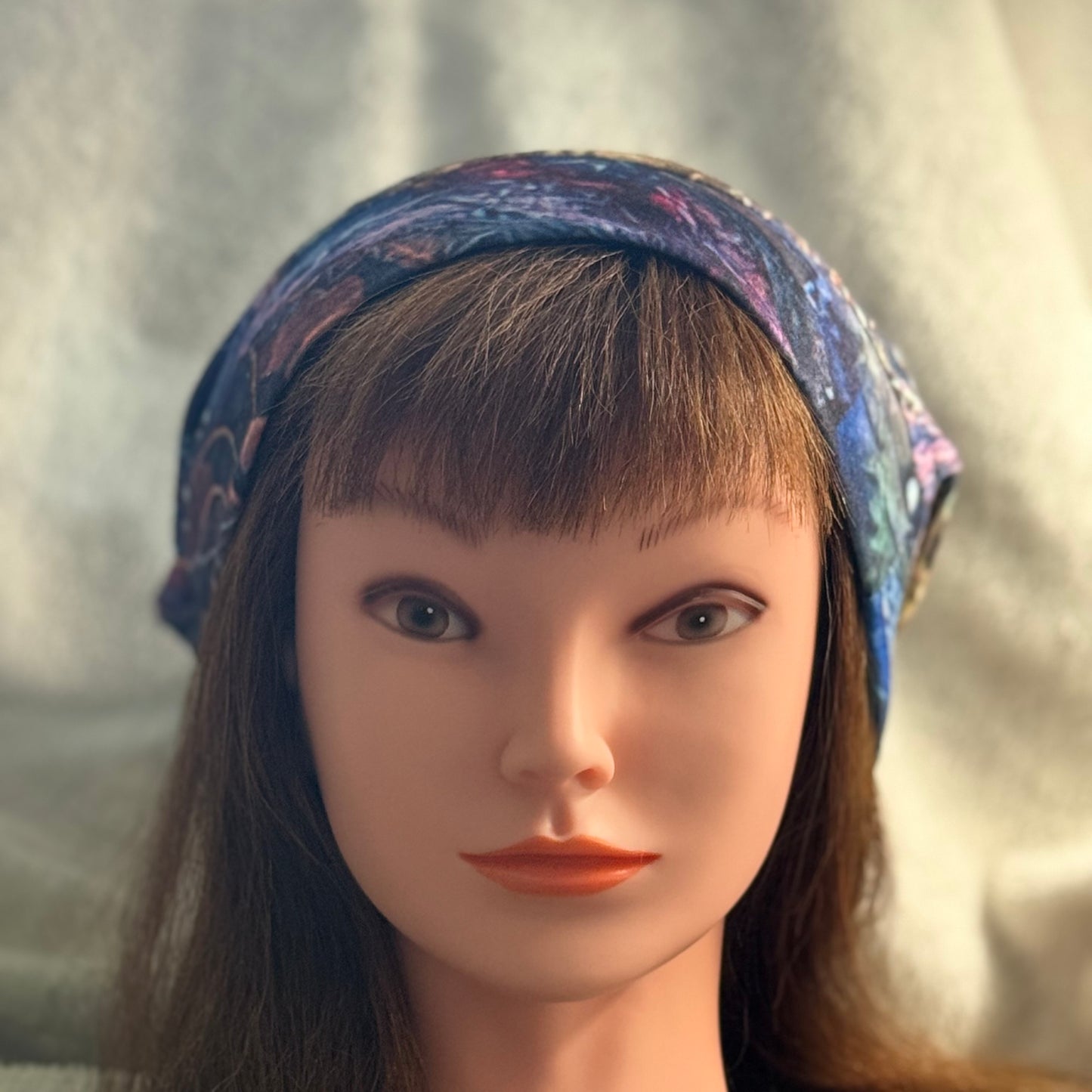 Midnight Garden Slouch Beanie – Upcycled Everyday Hat