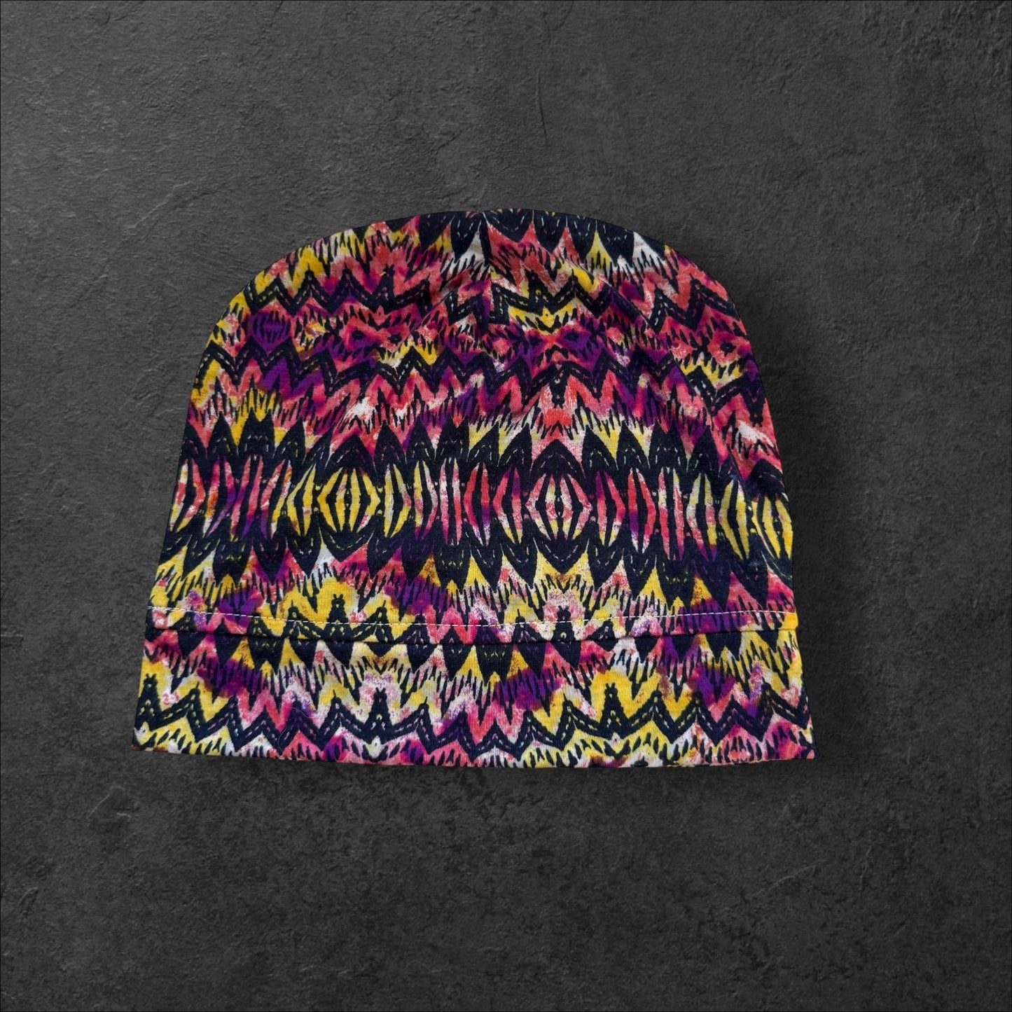 Electric Vibe Slouch Beanie – Upcycled Everyday Hat