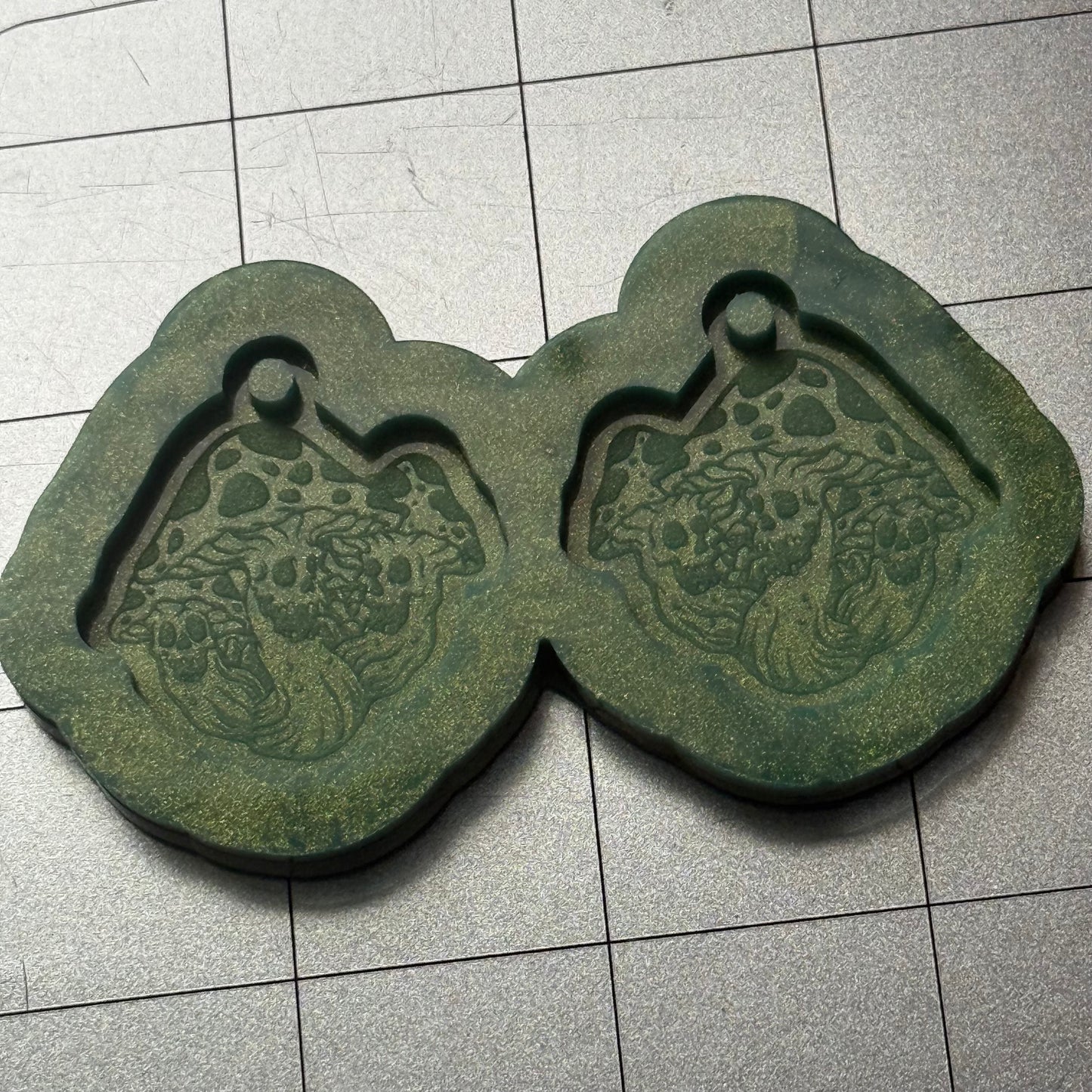 Crazed Mushrooms Earrings Mold