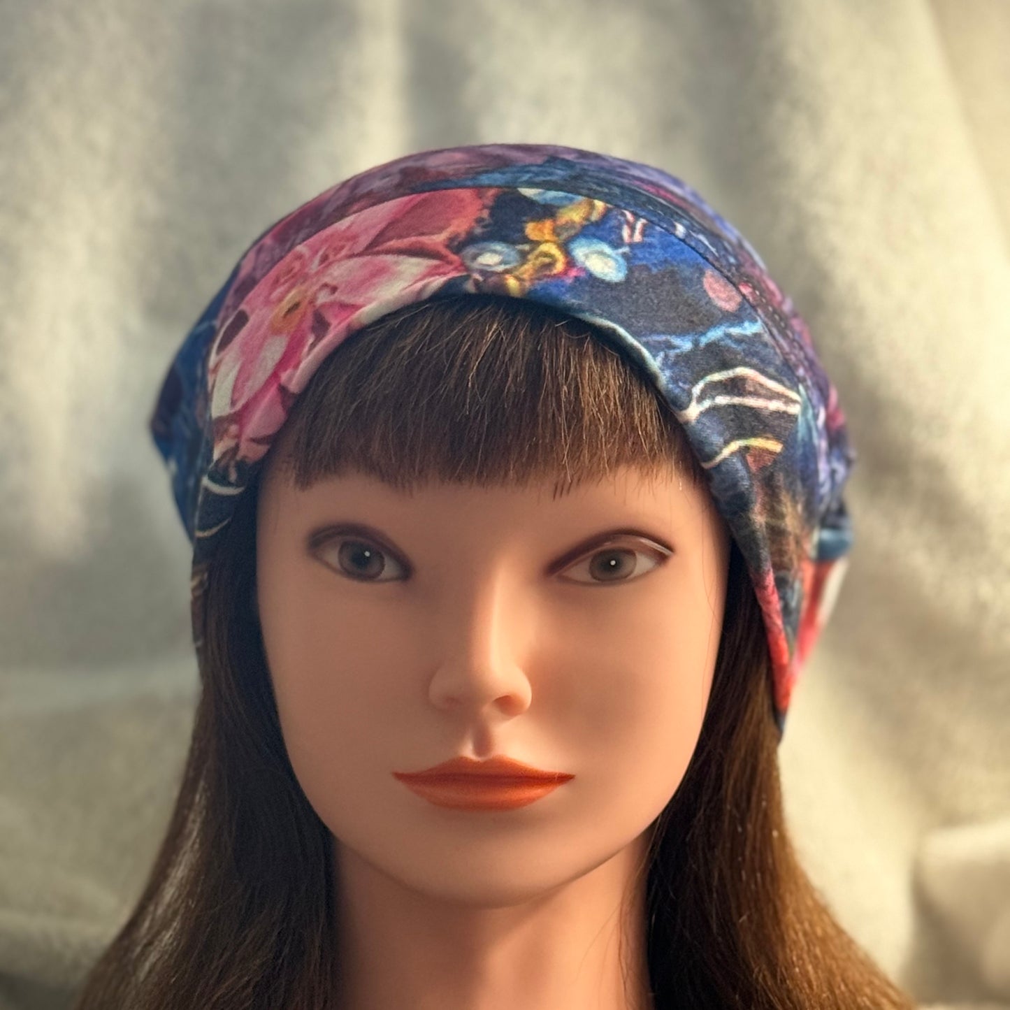 Midnight Garden Slouch Beanie – Upcycled Everyday Hat