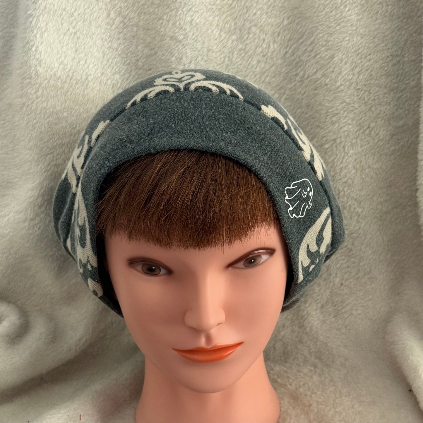 Gothic Ghost Slouch Beanie – Upcycled Everyday Hat