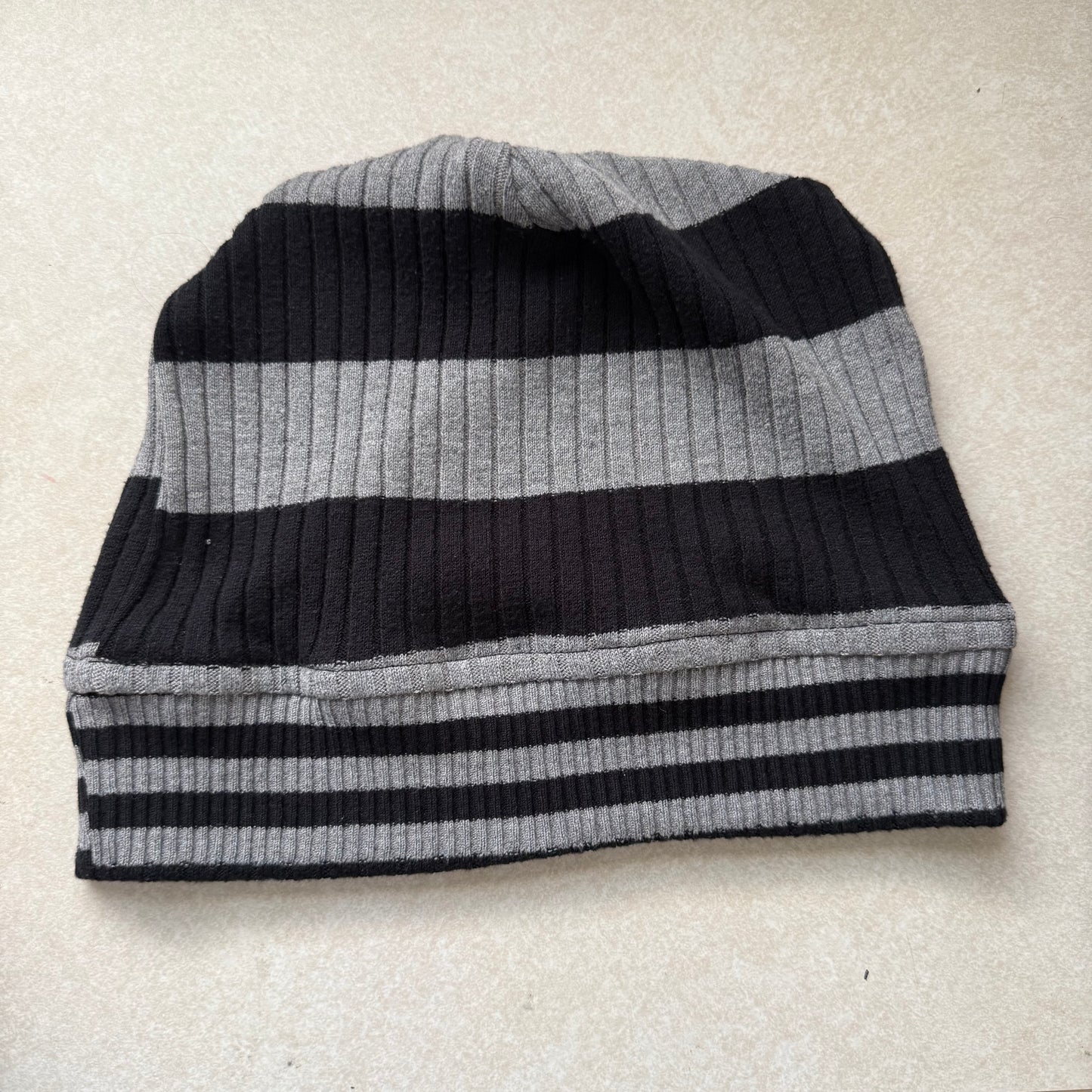 Grayscale Riot Slouch Beanie – Upcycled Everyday Hat