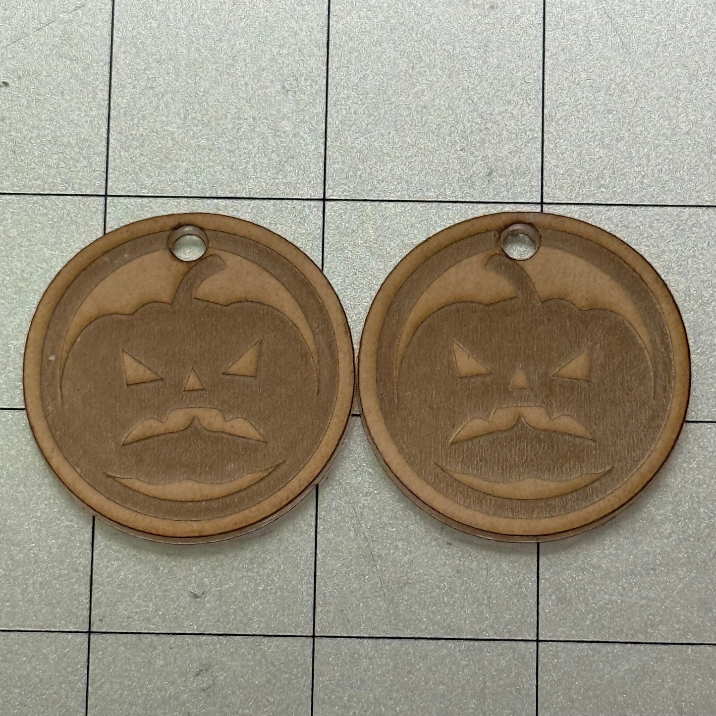 Jack-o’-lantern Earrings Acrylic Blanks for Mold Making
