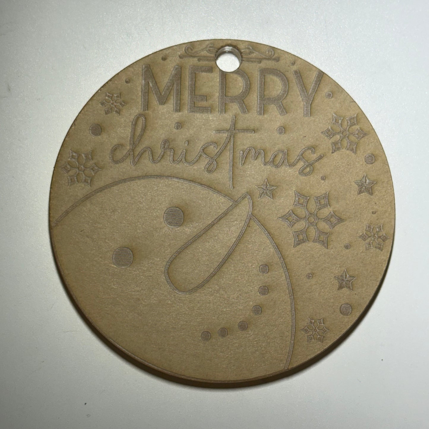 Merry Christmas Snowman Ornament Mold
