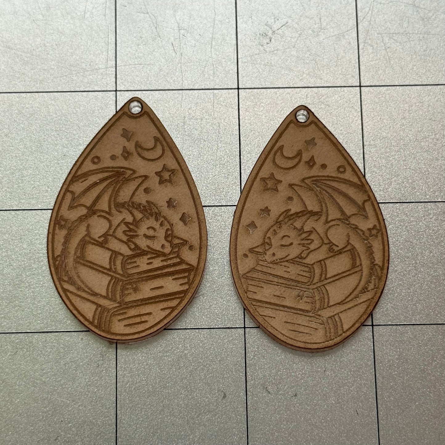 Book Dragon Earring Acrylic Blanks for Mold Making