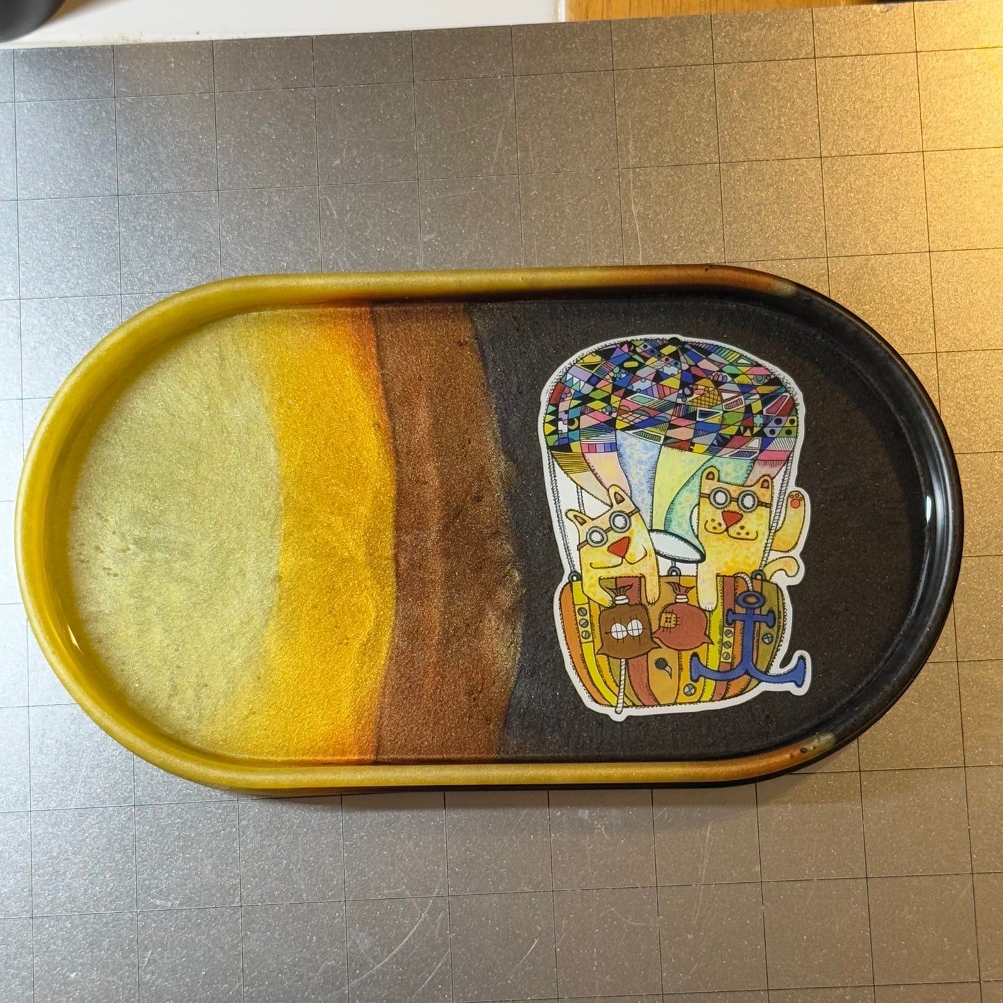 Hot Air Balloon Cats Tray