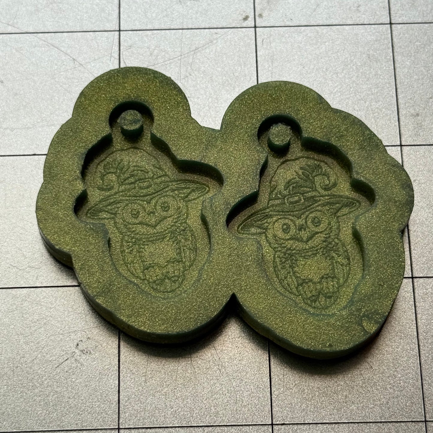 Witchy Owl Earrings Mold