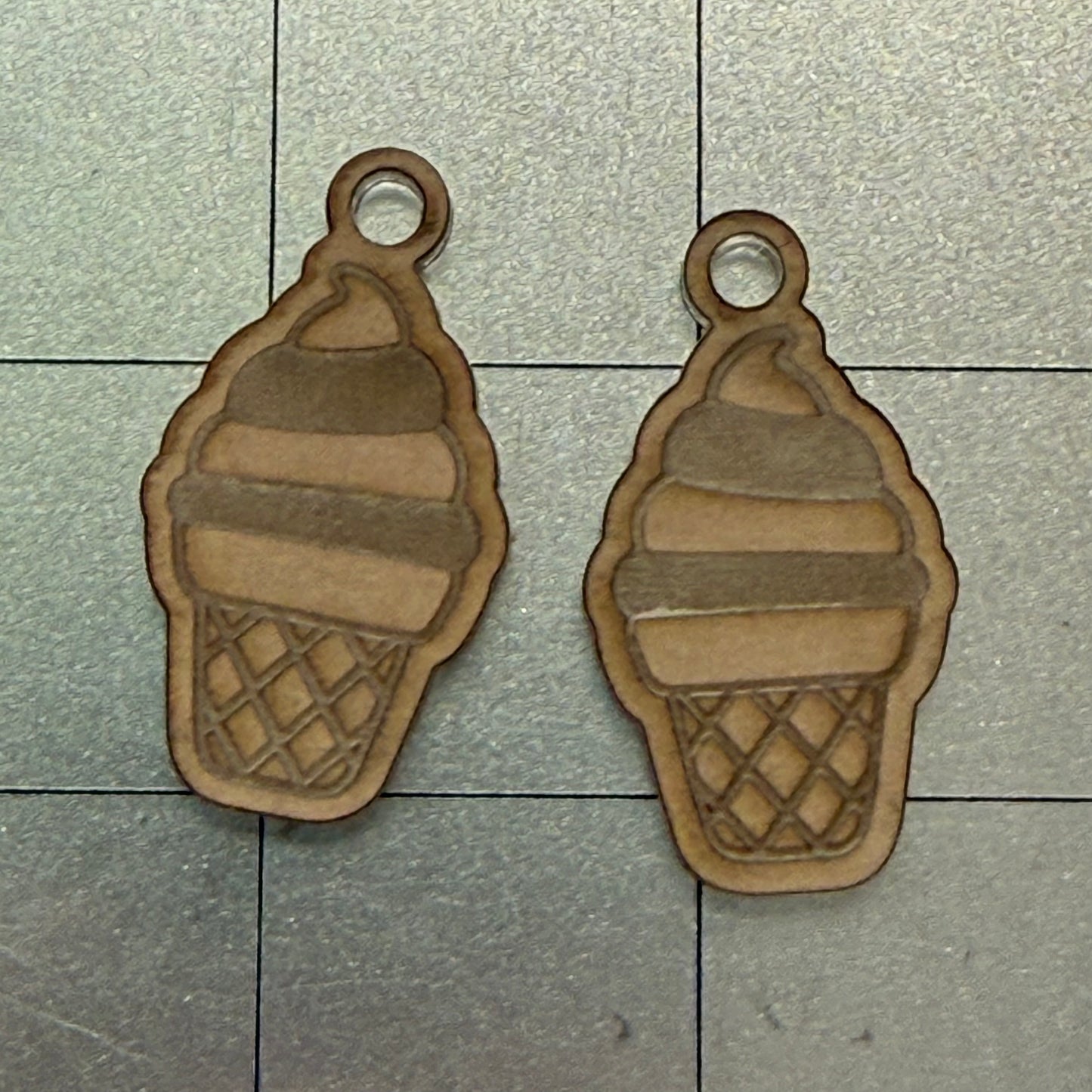 Ice Cream Earring Acrylic Blanks for Mold Making