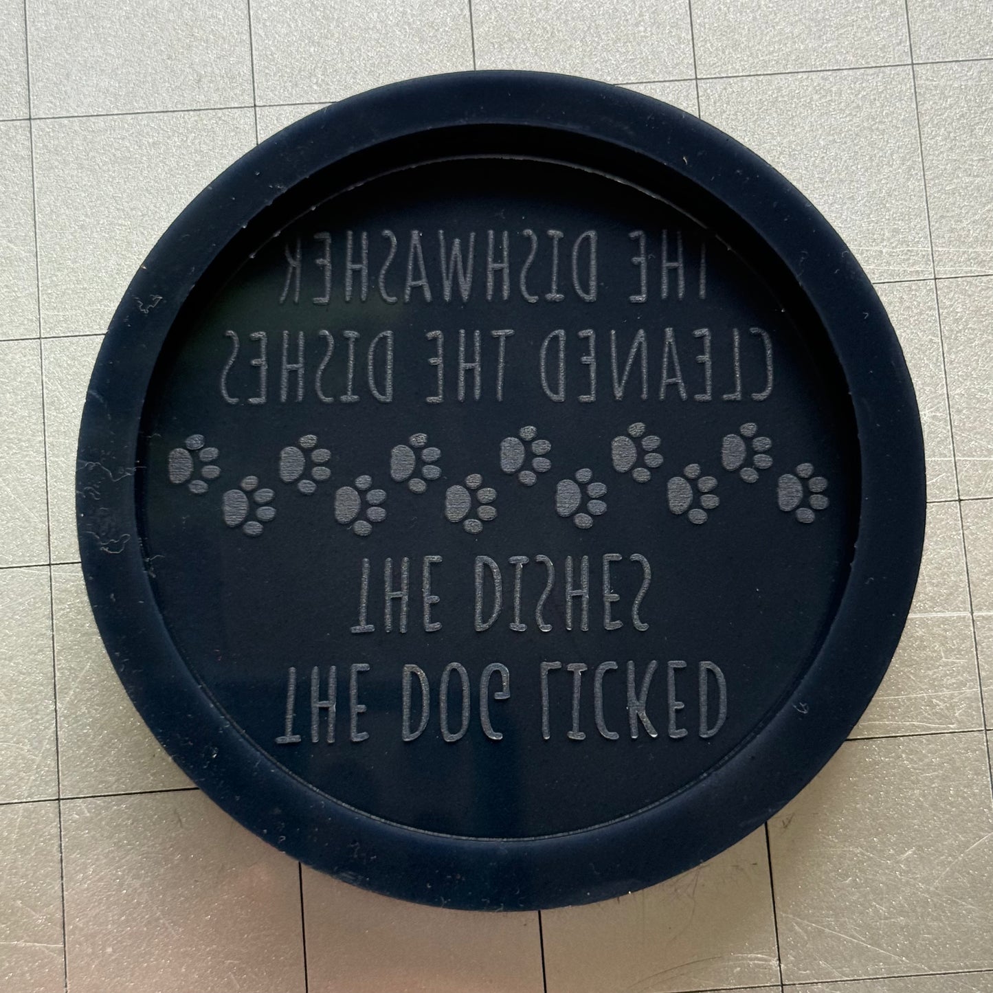 The Dog Licked The Dishes Dishwasher Magnet Mold