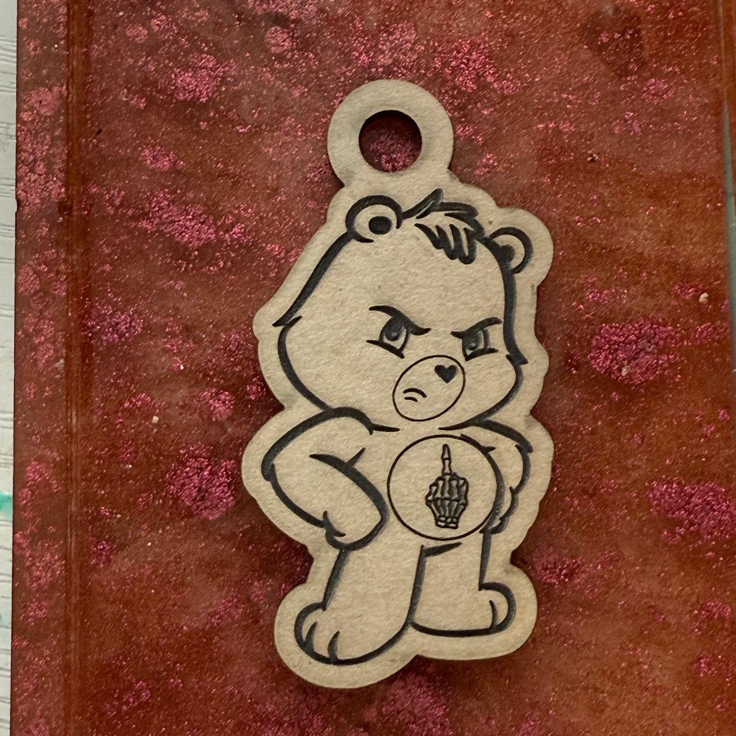 Fuck Off Bear Acrylic Blank for Mold Making