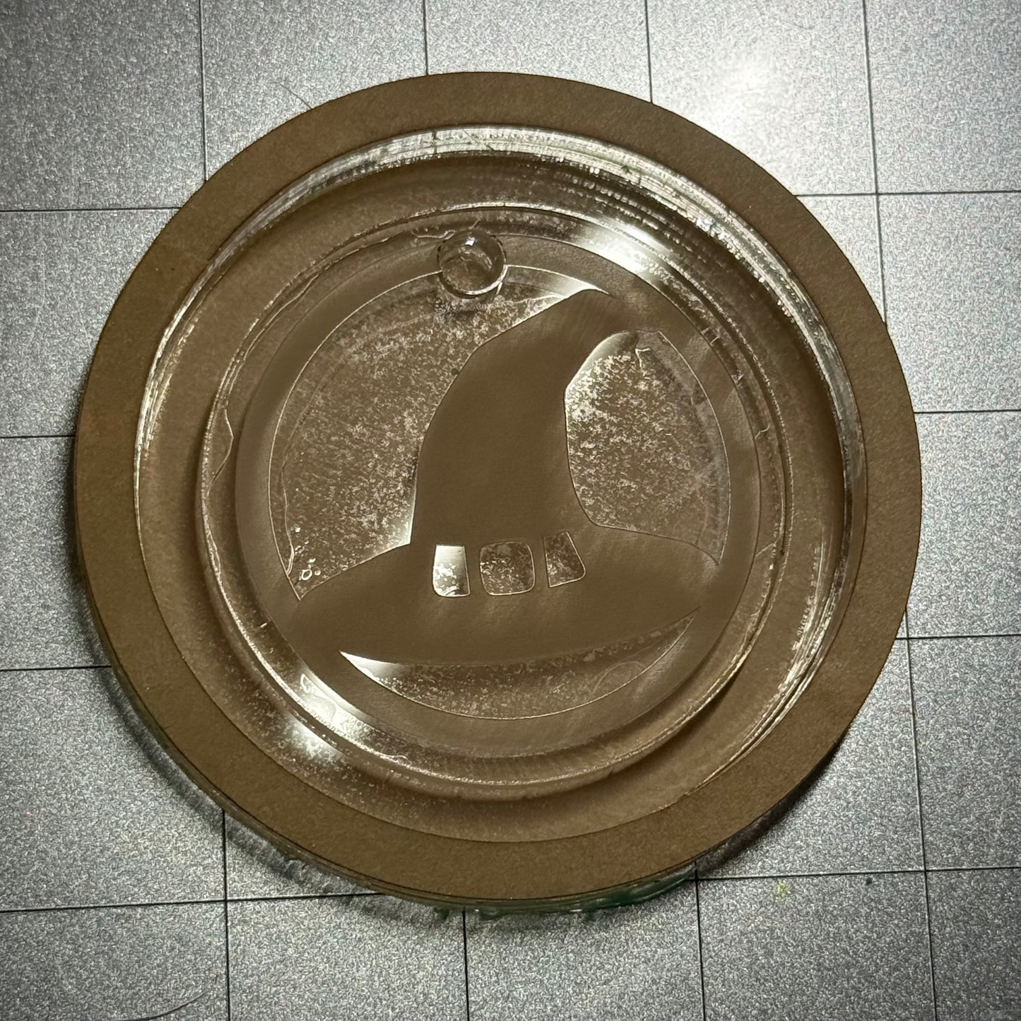Used Witch Hat Acrylic Blank for Mold Making  with Attached Housing