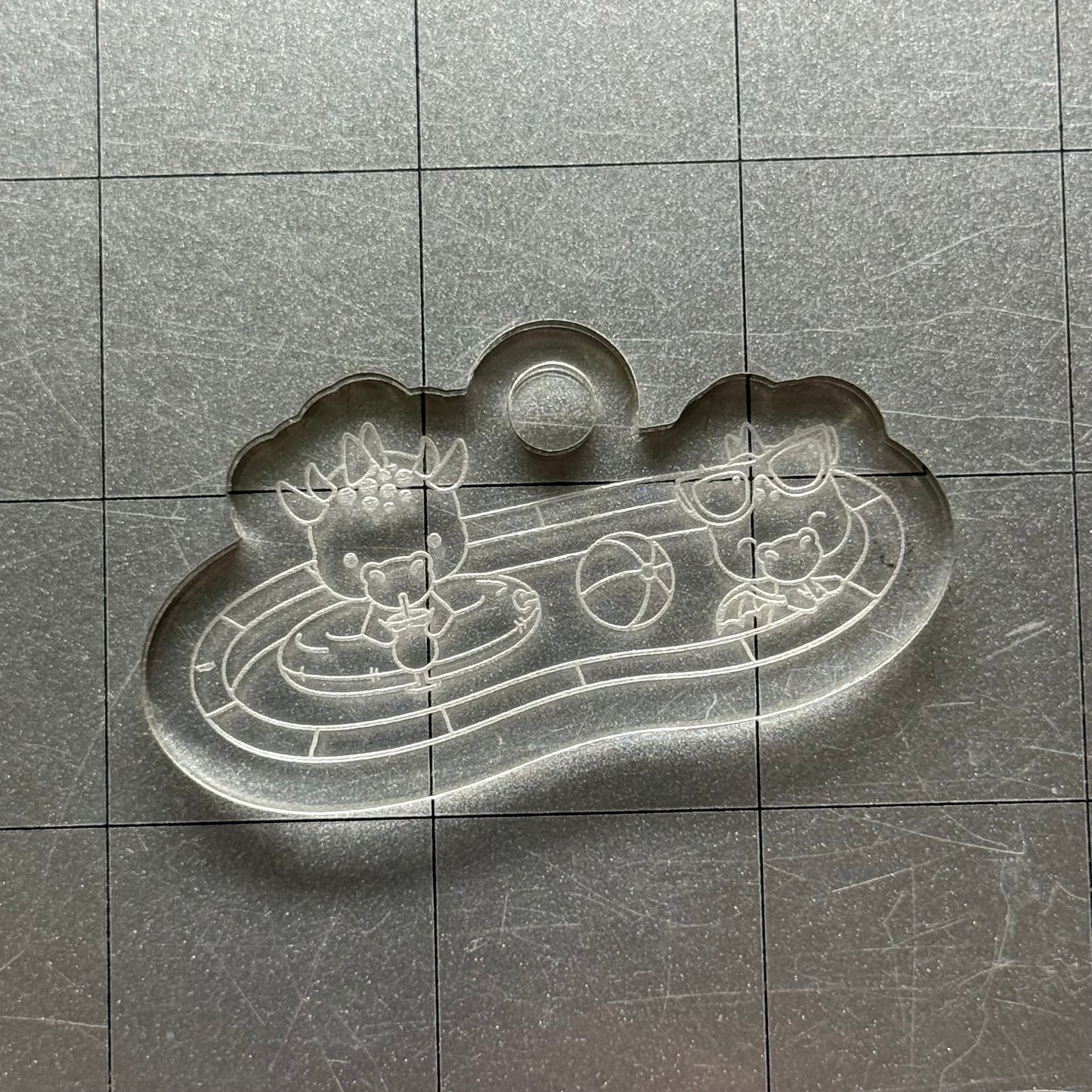 Used Summer Dragon Acrylic Blank for Mold Making