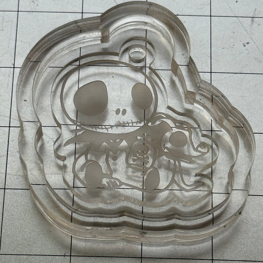 Used Baby & Ghost Dog Acrylic Blank for Mold Making  with Attached Housing