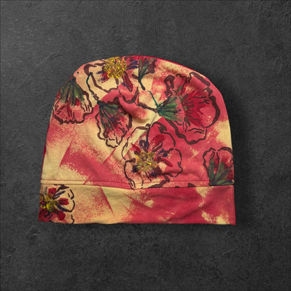 Floral Sunset Lightweight Slouch Beanie – Upcycled Everyday Hat