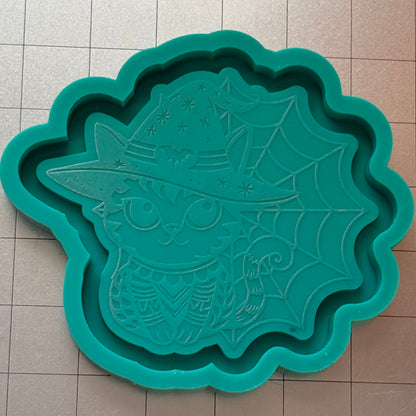 Witchy Kitty Trinket Tray Mold