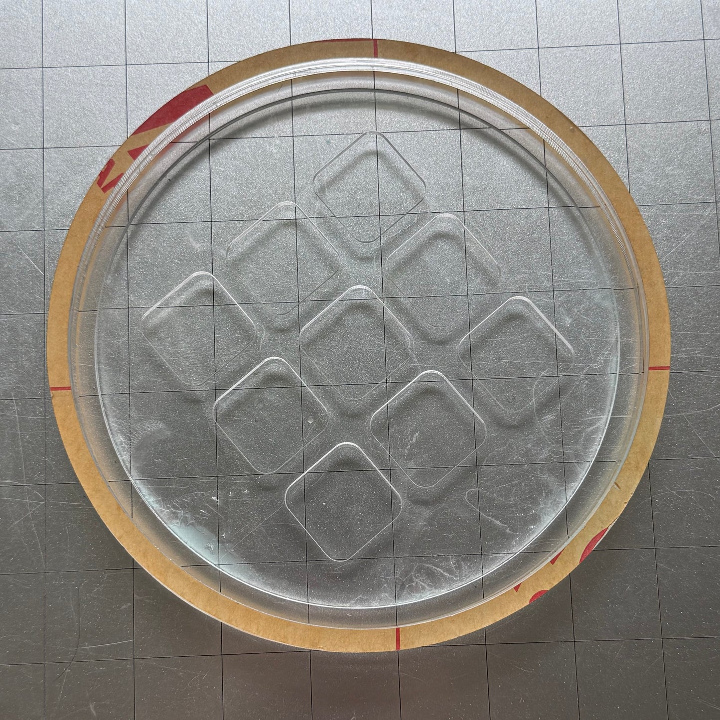 Used Tic Tac Toe Board Acrylic Blank for Mold Making
