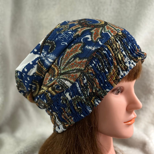 Boho Paisley Slouch Beanie – Upcycled Everyday Hat