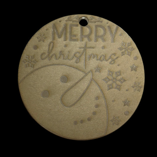 Merry Christmas Snowman Acrylic Blank for Mold Making