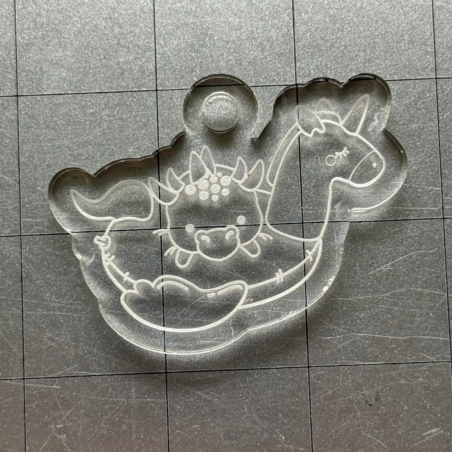 Used Summer Dragon Acrylic Blank for Mold Making