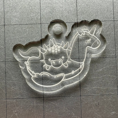 Used Summer Dragon Acrylic Blank for Mold Making