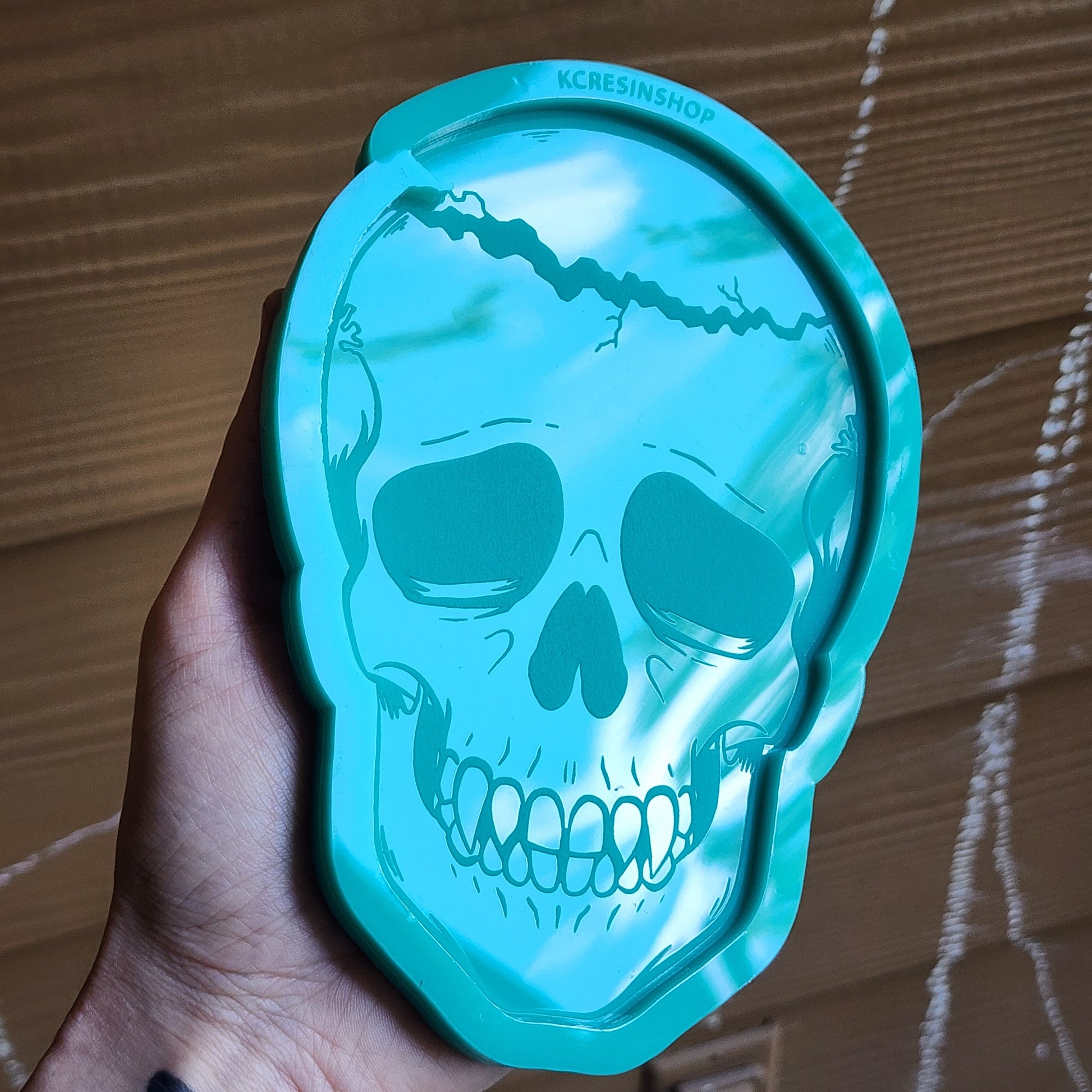 Damon Salvatore Skull Flat Mold - Premium  from KCRESINSHOP - Just $25.00! Shop now at KCRESINSHOP