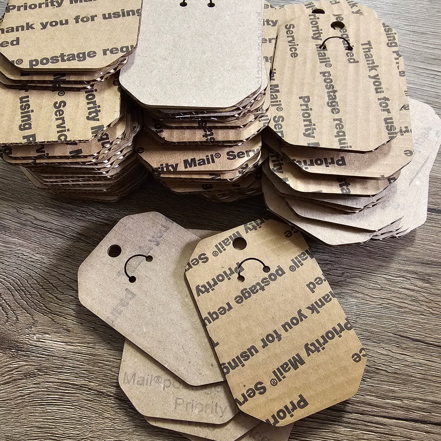 Repurposed Cardboard Keychain Cards Pack of 25