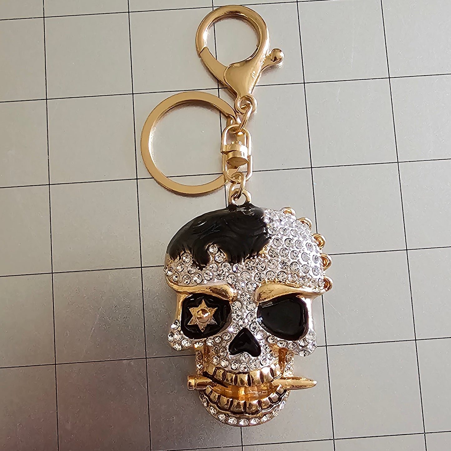 Metal Skull Keychain