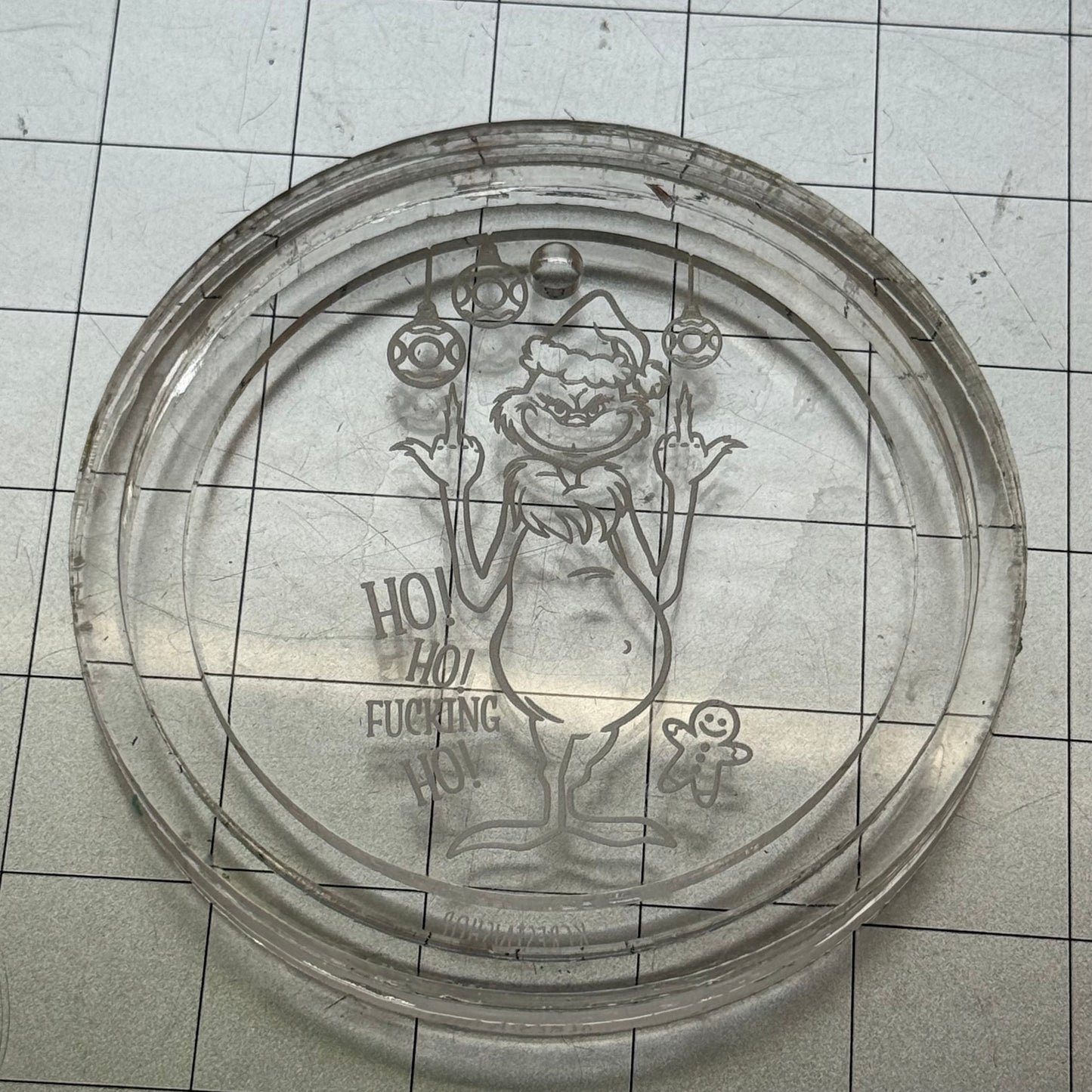 Used Naughty Green Dude Acrylic Blank for Mold Making  with Attached Housing