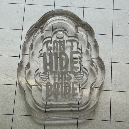 Used Can’t Hide This Pride Acrylic Blank for Mold Making  with Attached Housing
