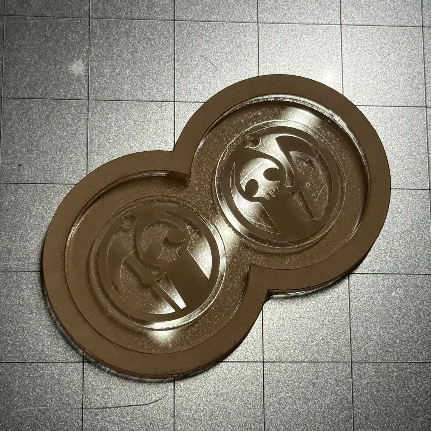 Used Grim Reaper Earrings Acrylic Blank for Mold Making  with Attached Housing